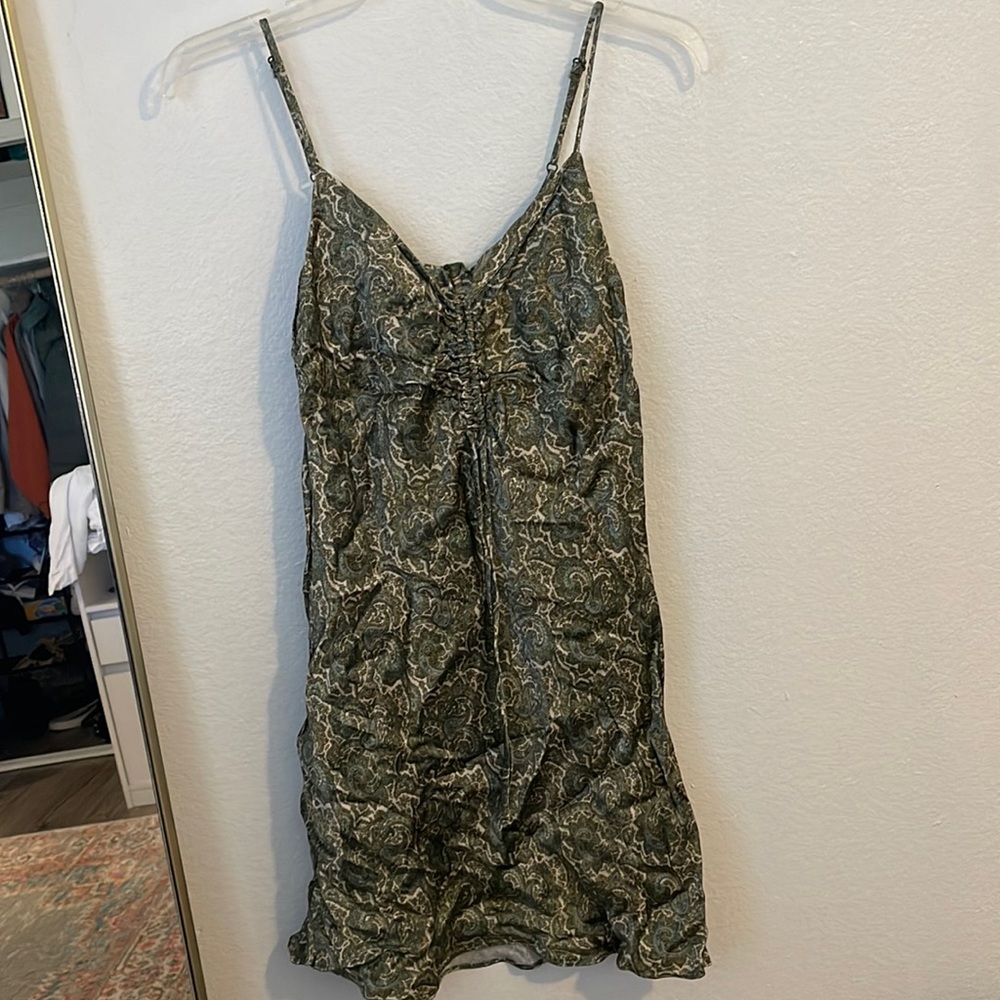 Satin Olive green Zara dress